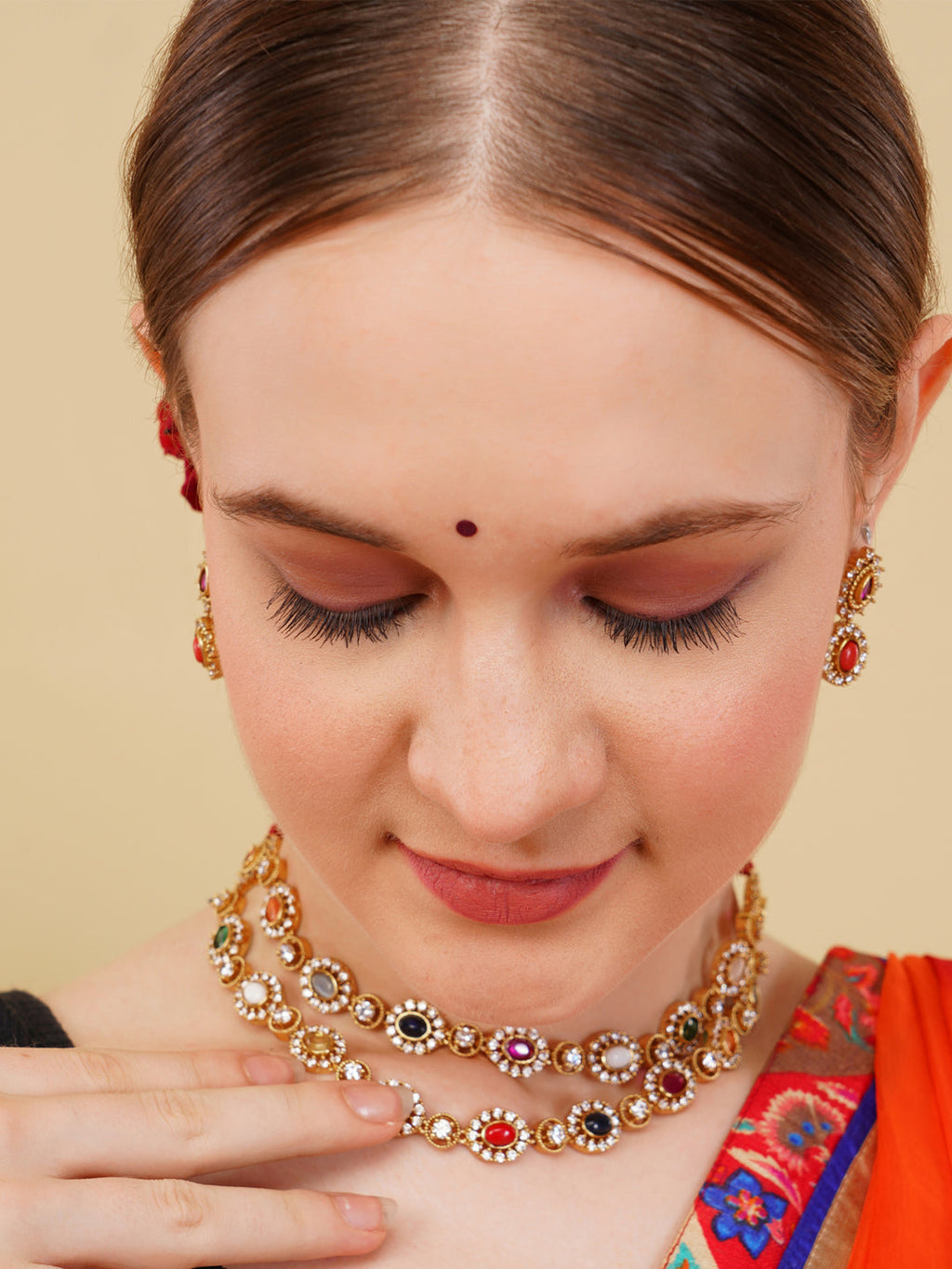 Laal-e-Yaqoot Necklace with Earring