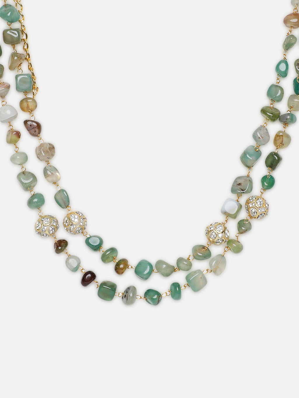 Zarreen Sabz layered necklace