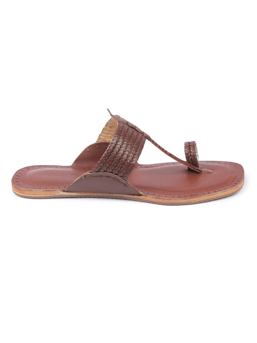 Six Red Braids - Men Kolhapuri chappal