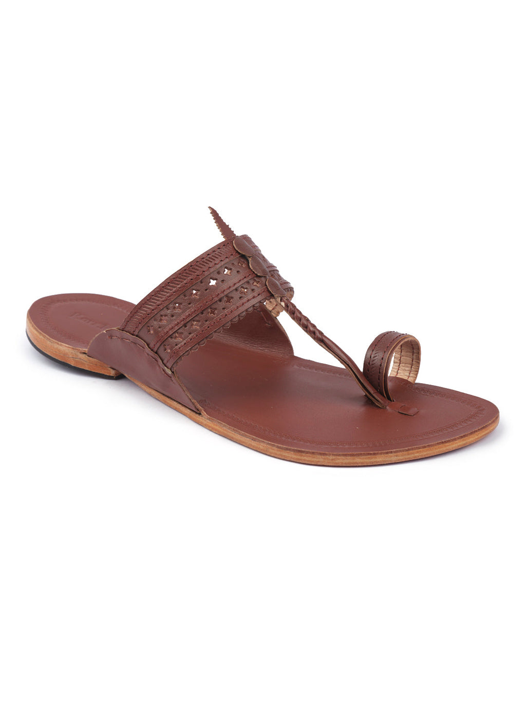 Brown Badshah Men Brown Kolhapuri Chappal