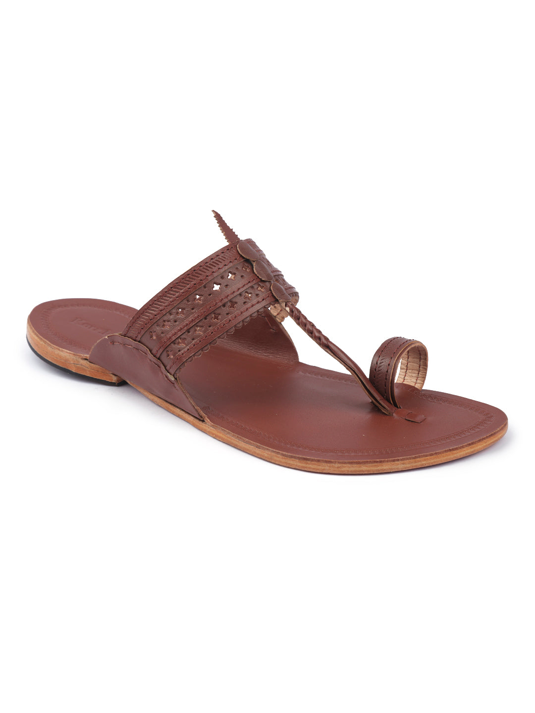 Brown Badshah Men Brown Kolhapuri Chappal