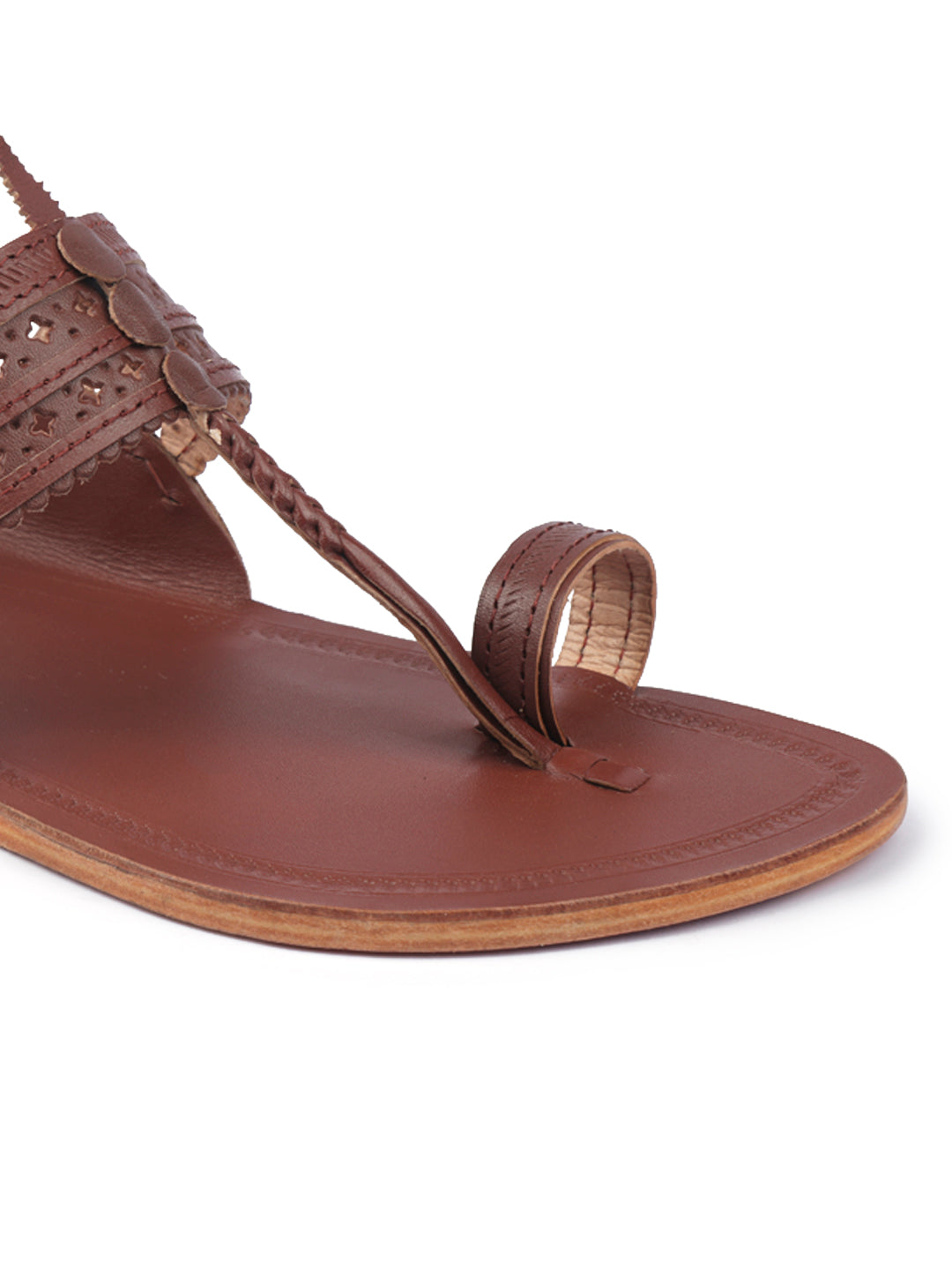 Brown Badshah Men Brown Kolhapuri Chappal