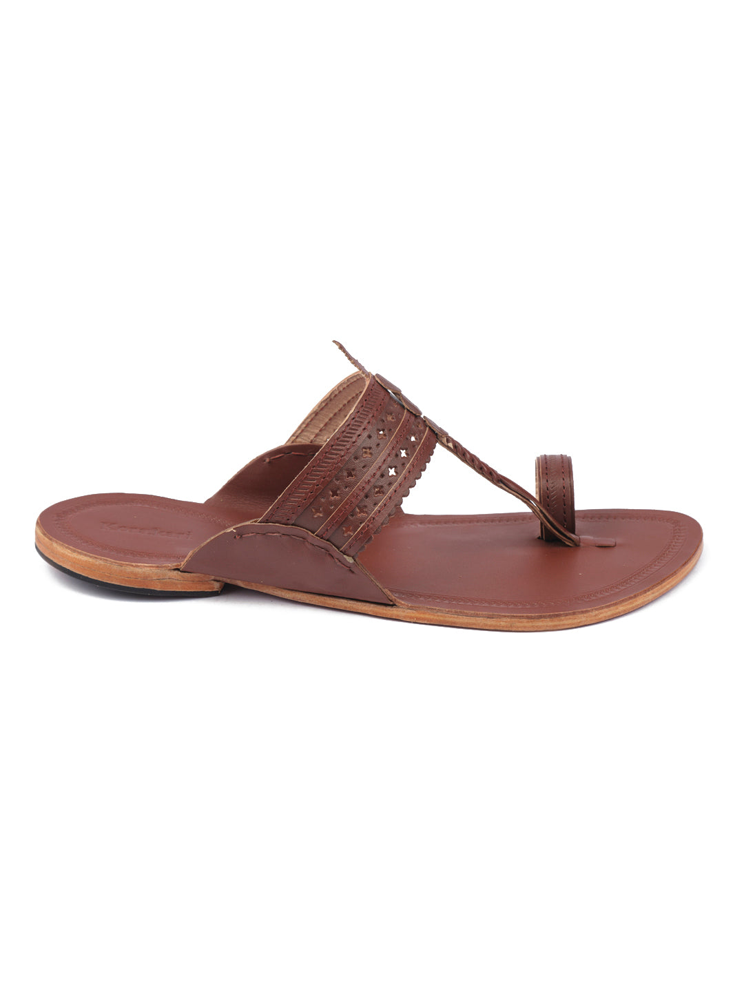 Brown Badshah Men Brown Kolhapuri Chappal