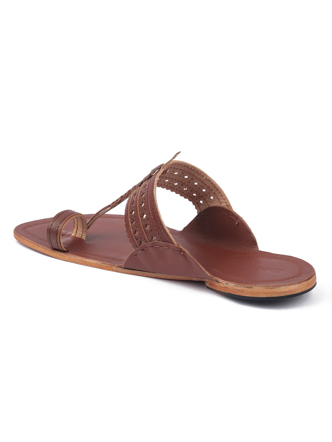 Brown Badshah Men Brown Kolhapuri Chappal