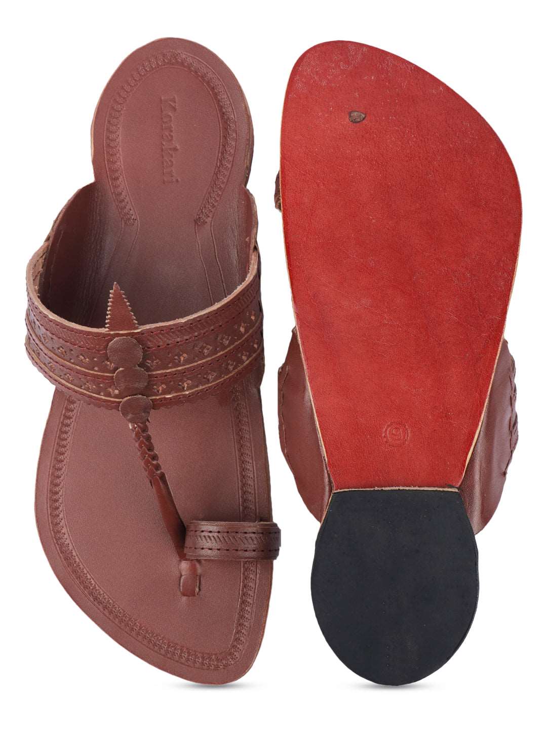 Brown Badshah Men Brown Kolhapuri Chappal