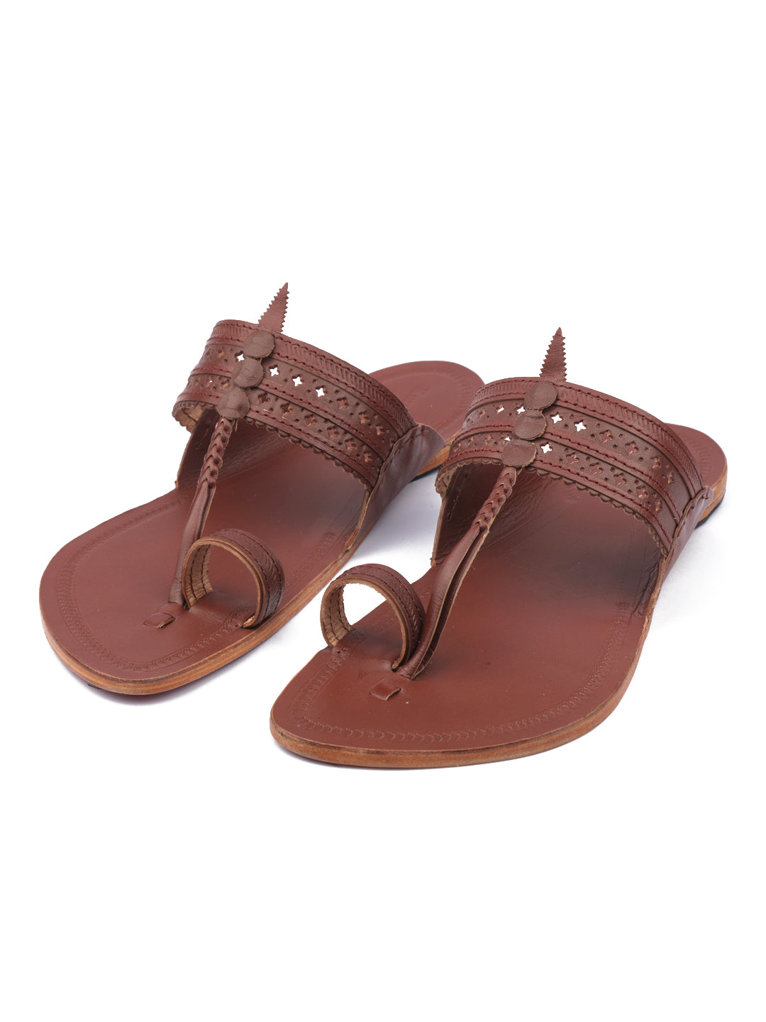 Brown Badshah Men Brown Kolhapuri Chappal