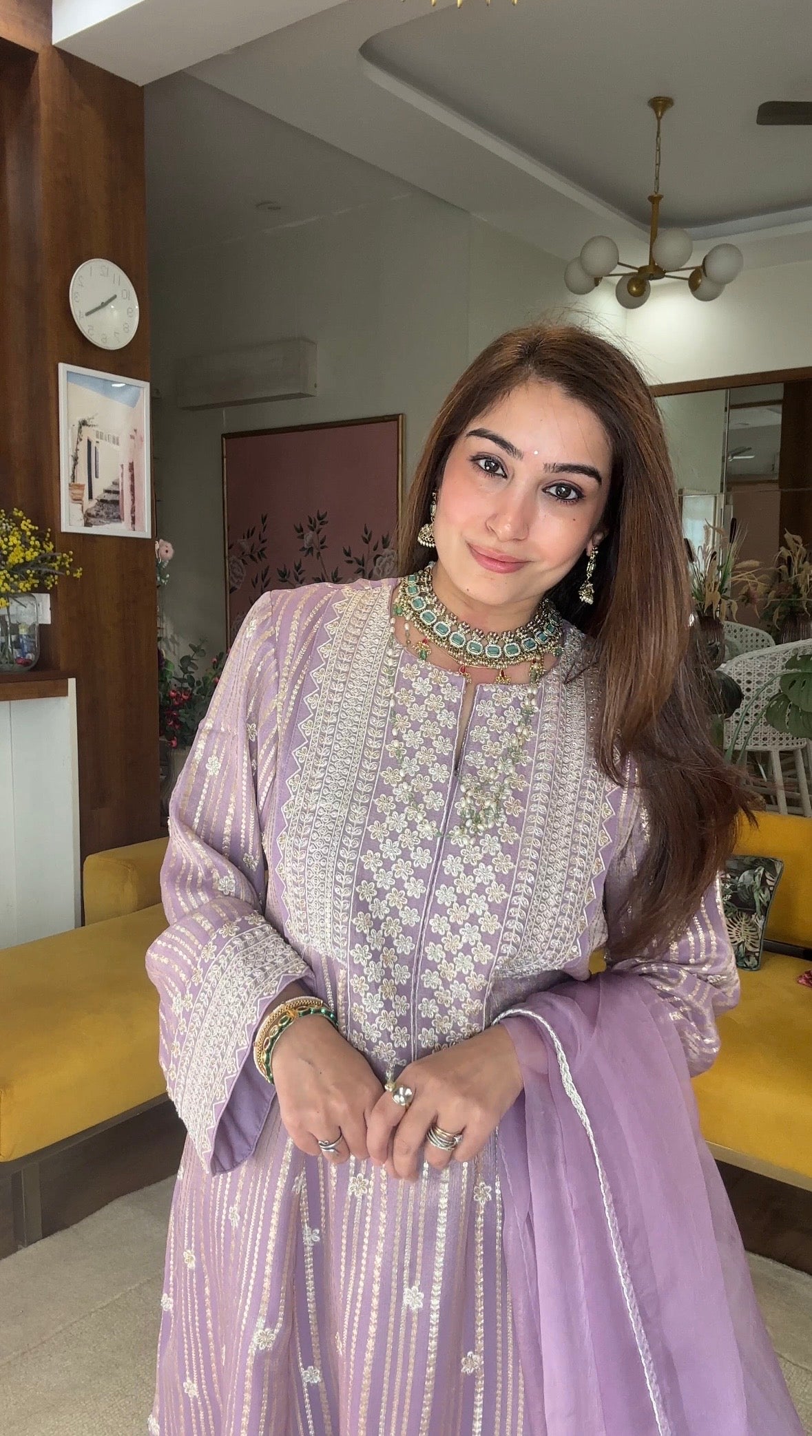 Anaya Mint Enamel Choker Set