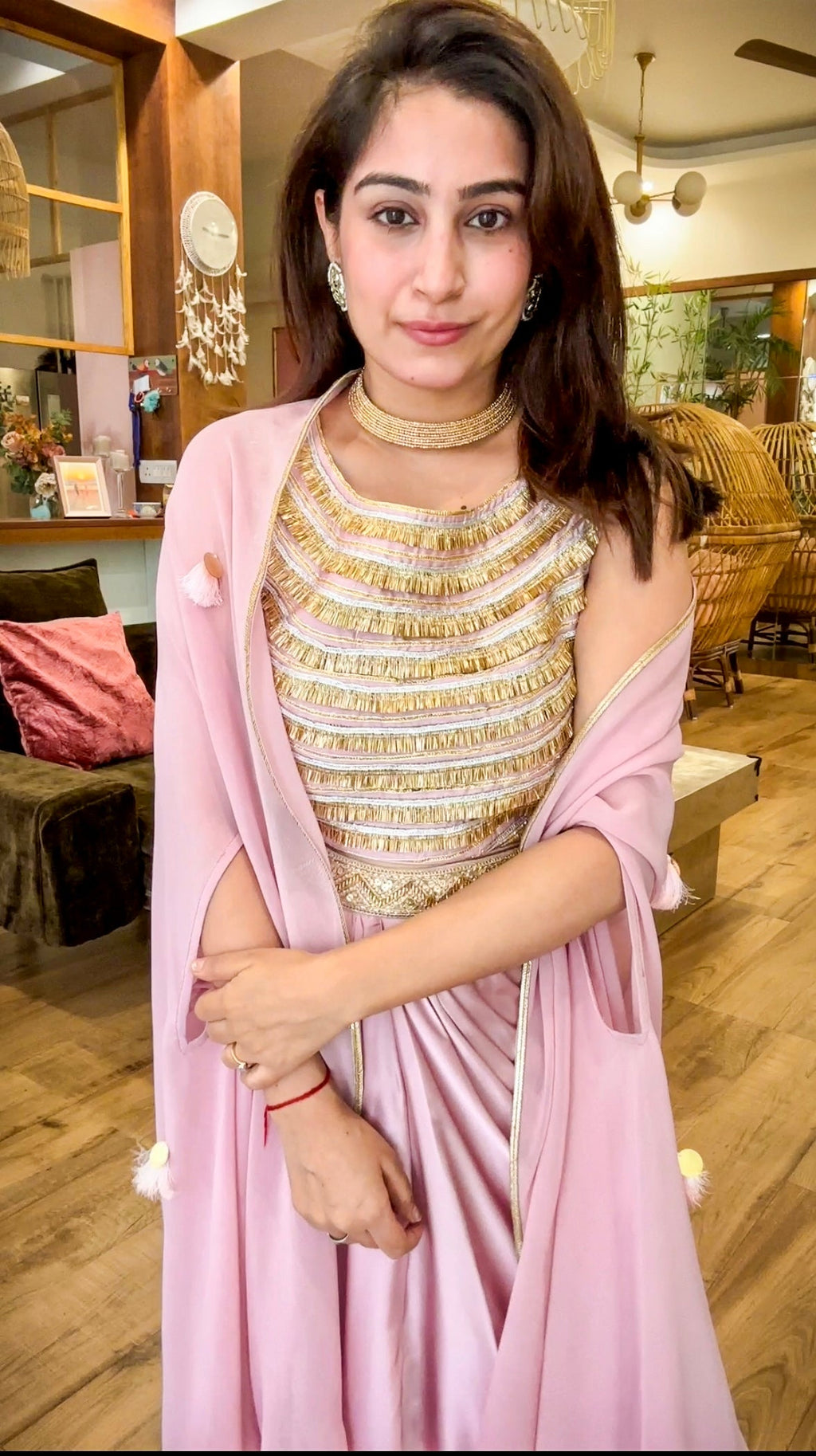 Gota Drape Skirt Set