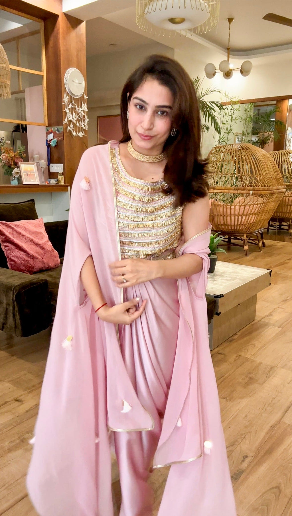 Gota Drape Skirt Set