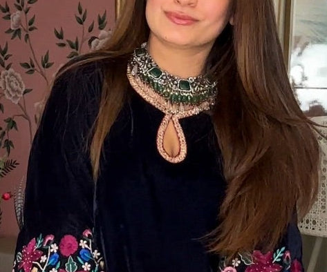 Noor Emerald Tribal Choker