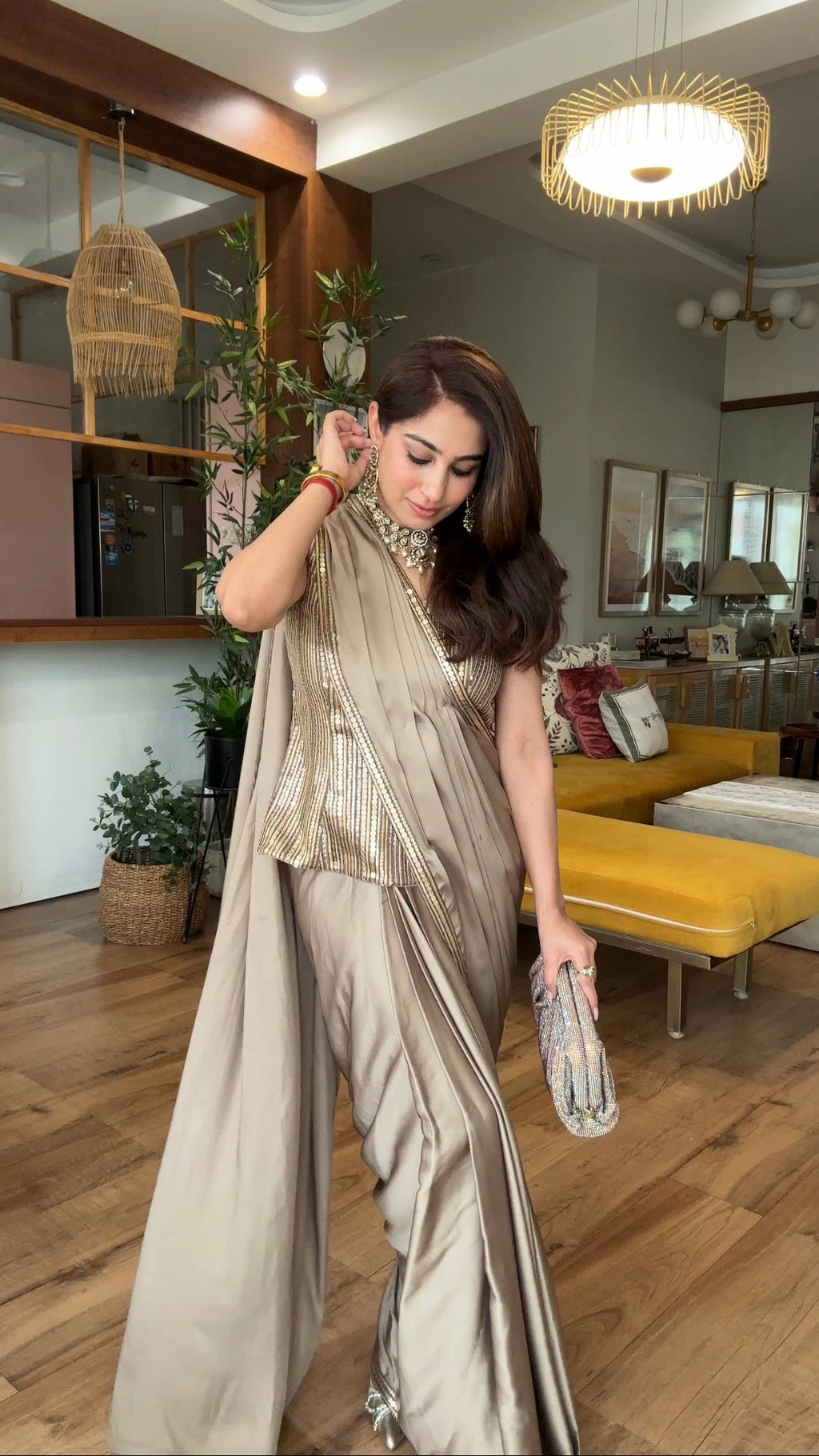 Champagne Glimmer Saree
