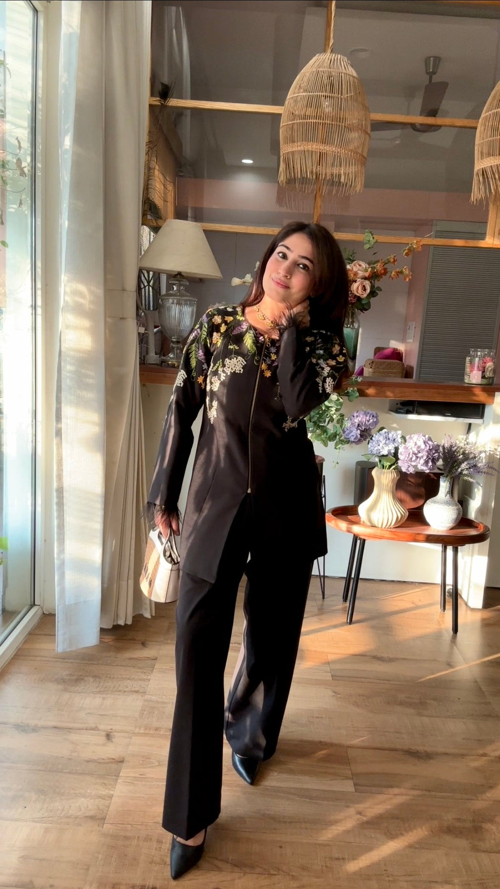 Winter Floral Jacket Co-ord Set