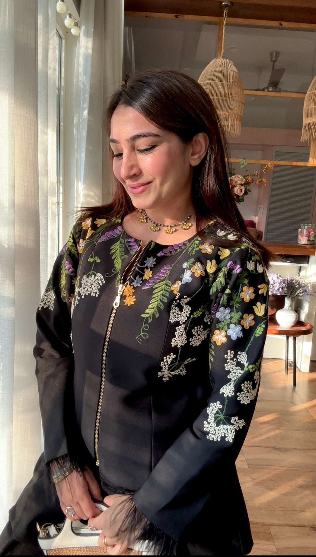 Winter Floral Jacket Co-ord Set