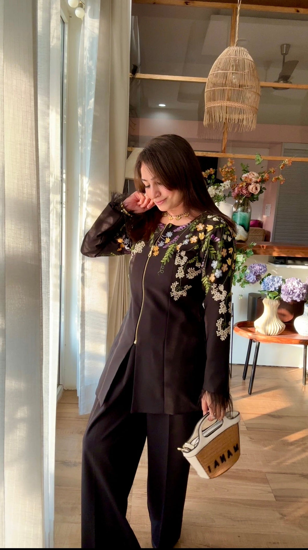 Winter Floral Jacket Co-ord Set