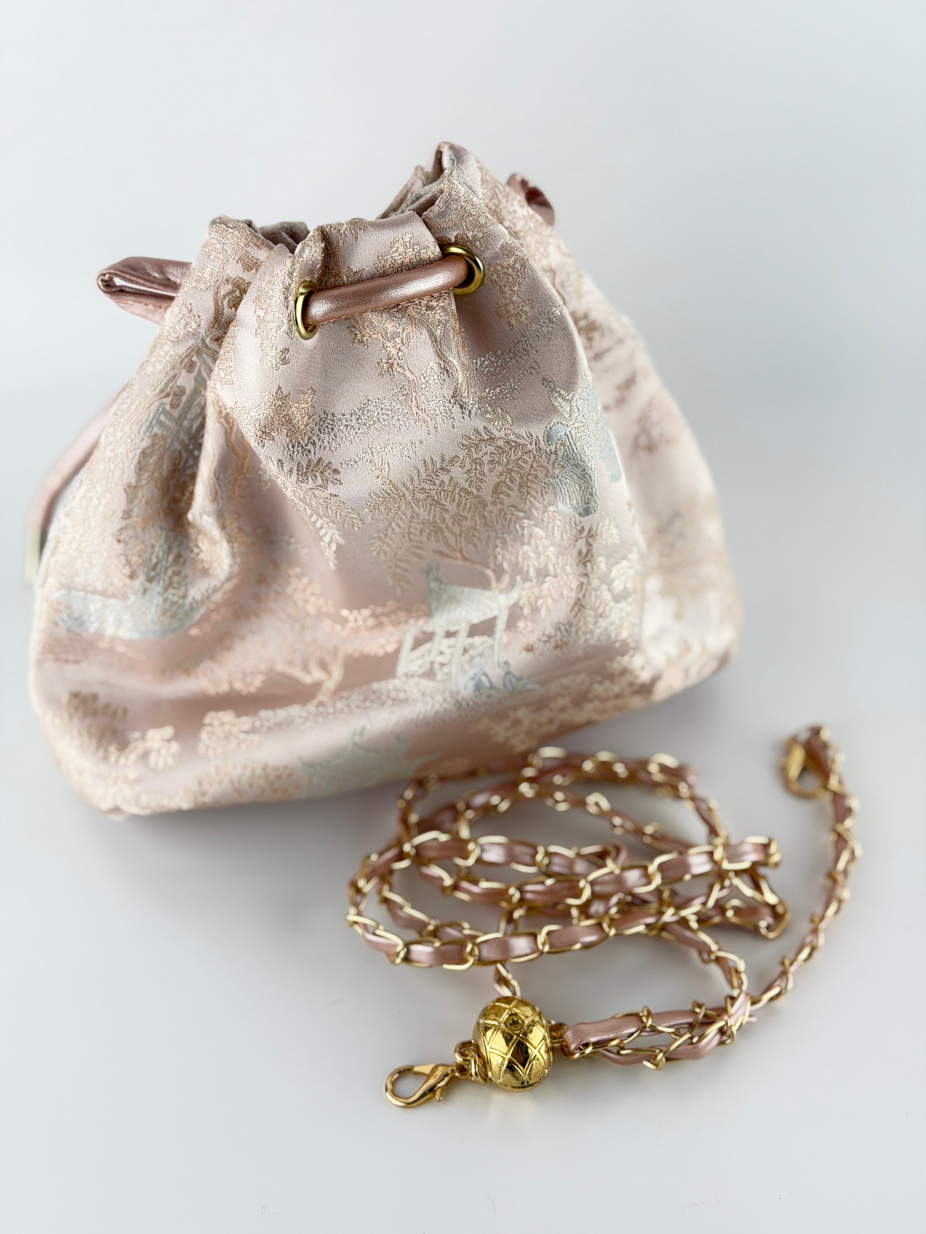 Blush Brocade Drawstring