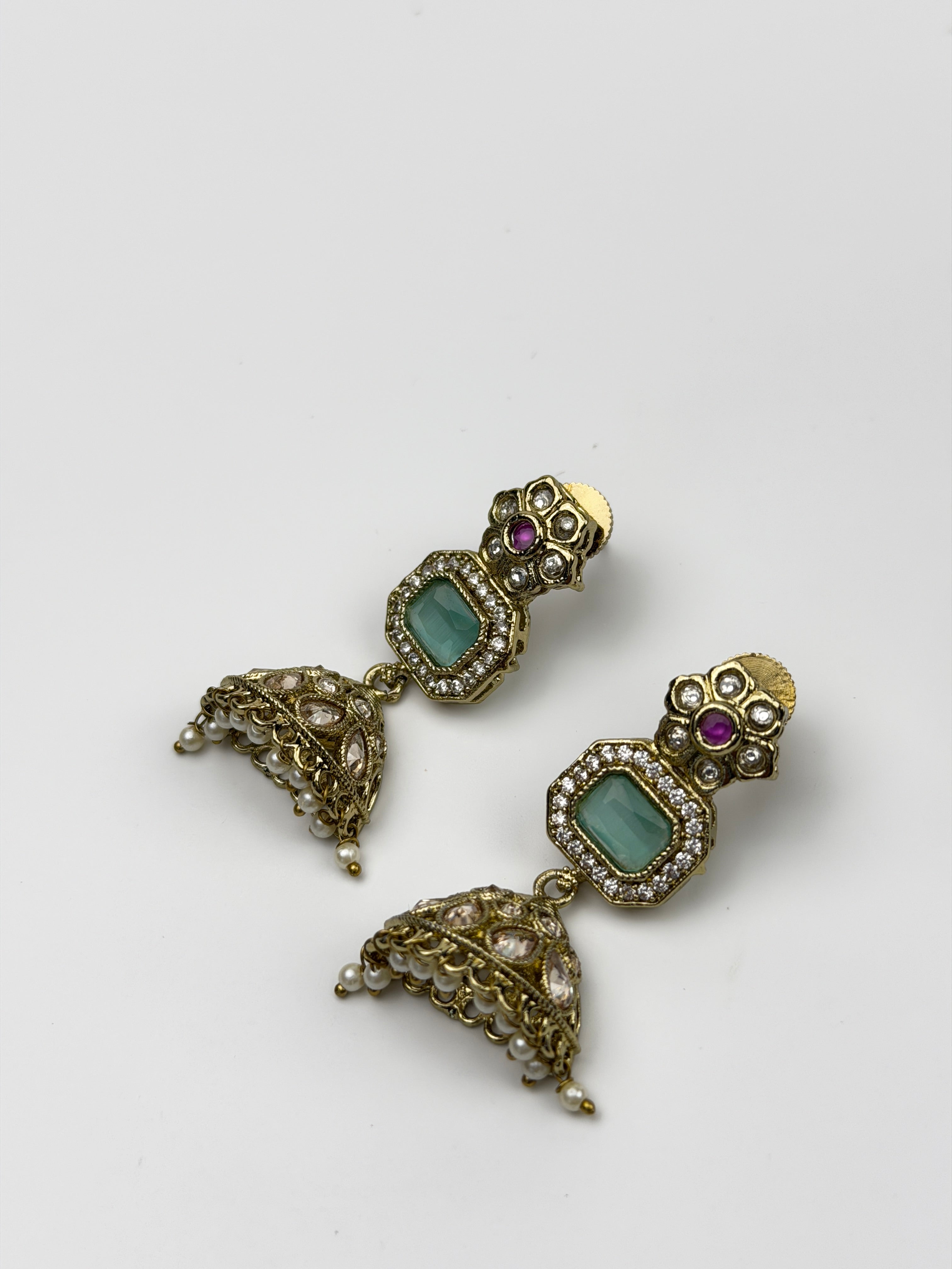 Anaya Mint Enamel Choker Set