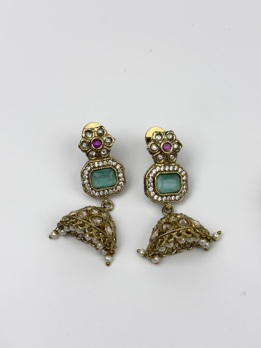 Anaya Mint Enamel Choker Set