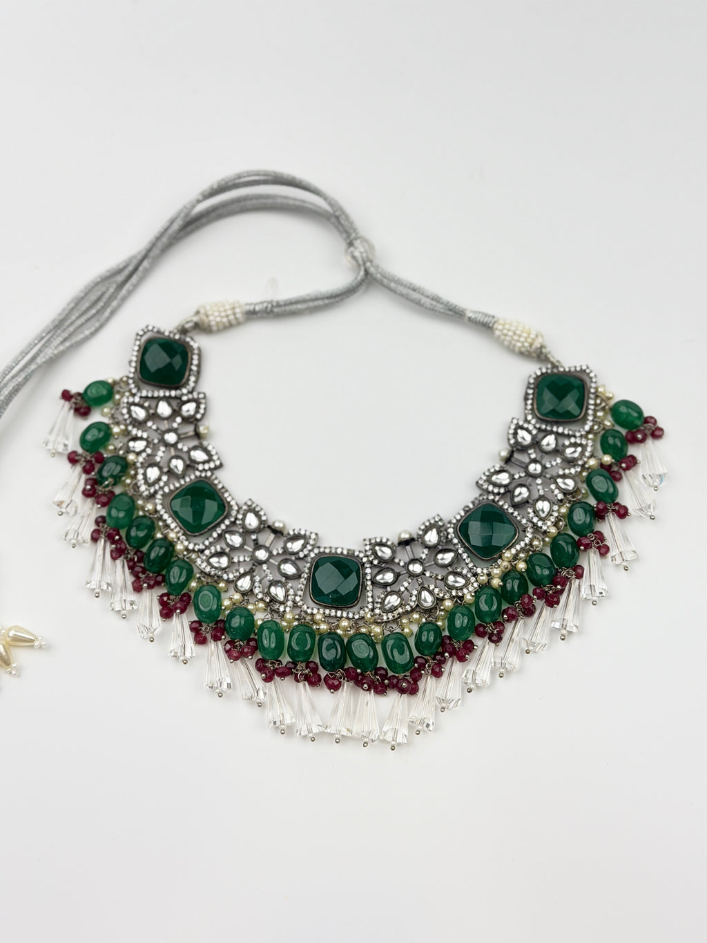 Noor Emerald Tribal Choker
