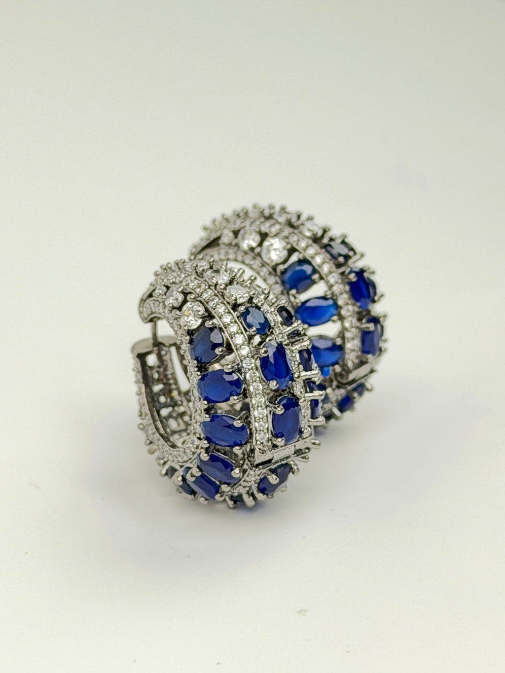 Sapphire Spark Pavé Hoops
