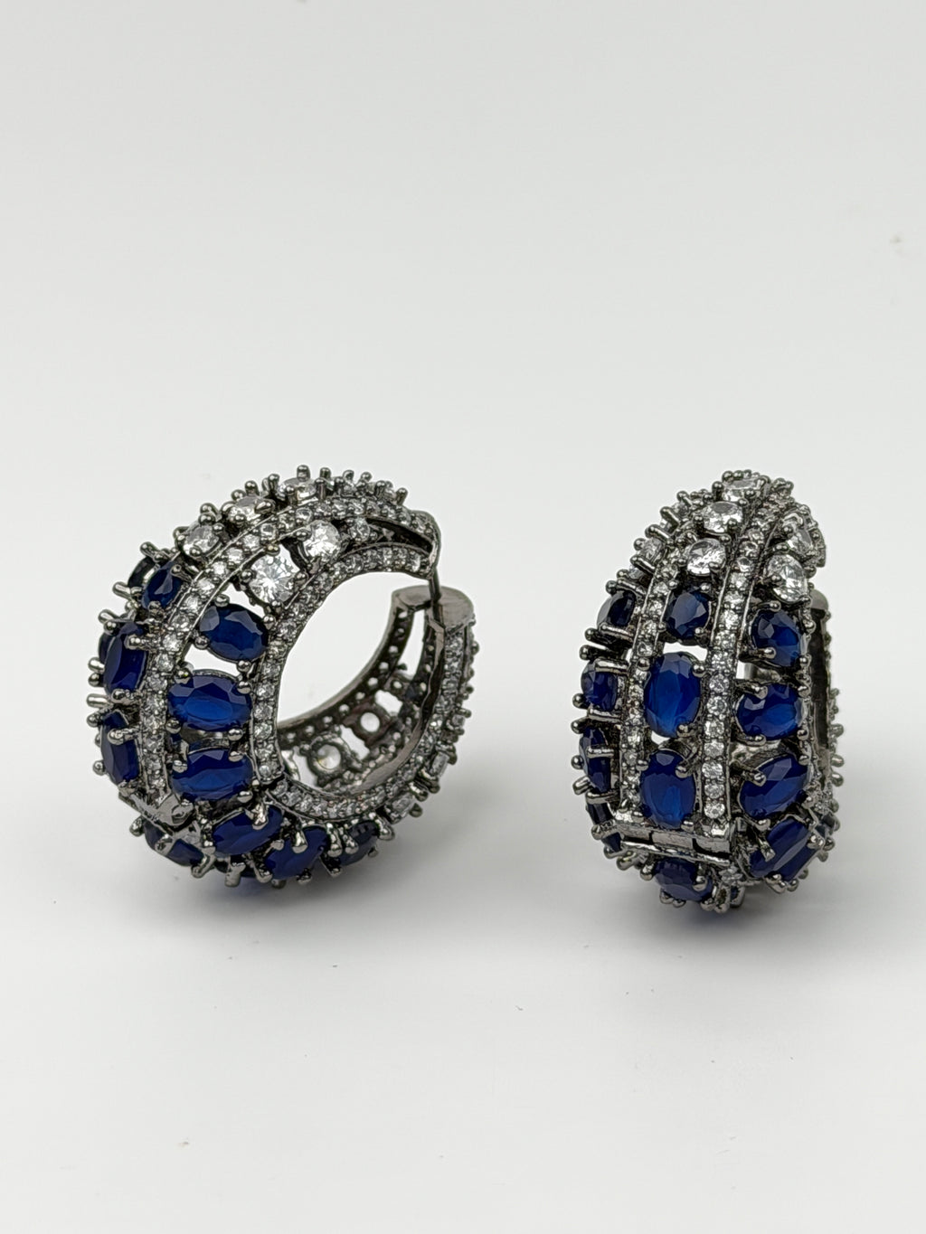 Sapphire Spark Pavé Hoops