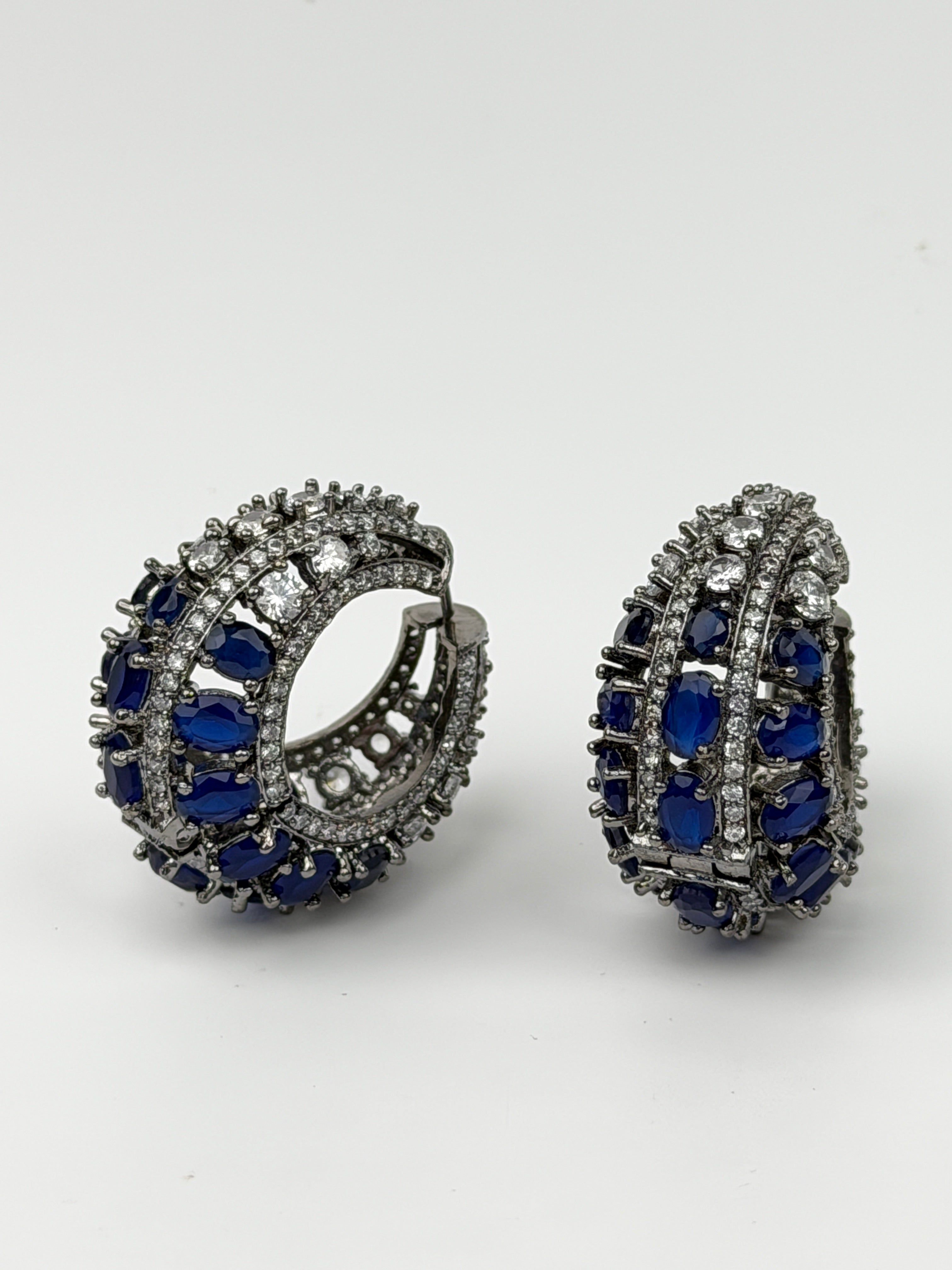 Sapphire Spark Pavé Hoops
