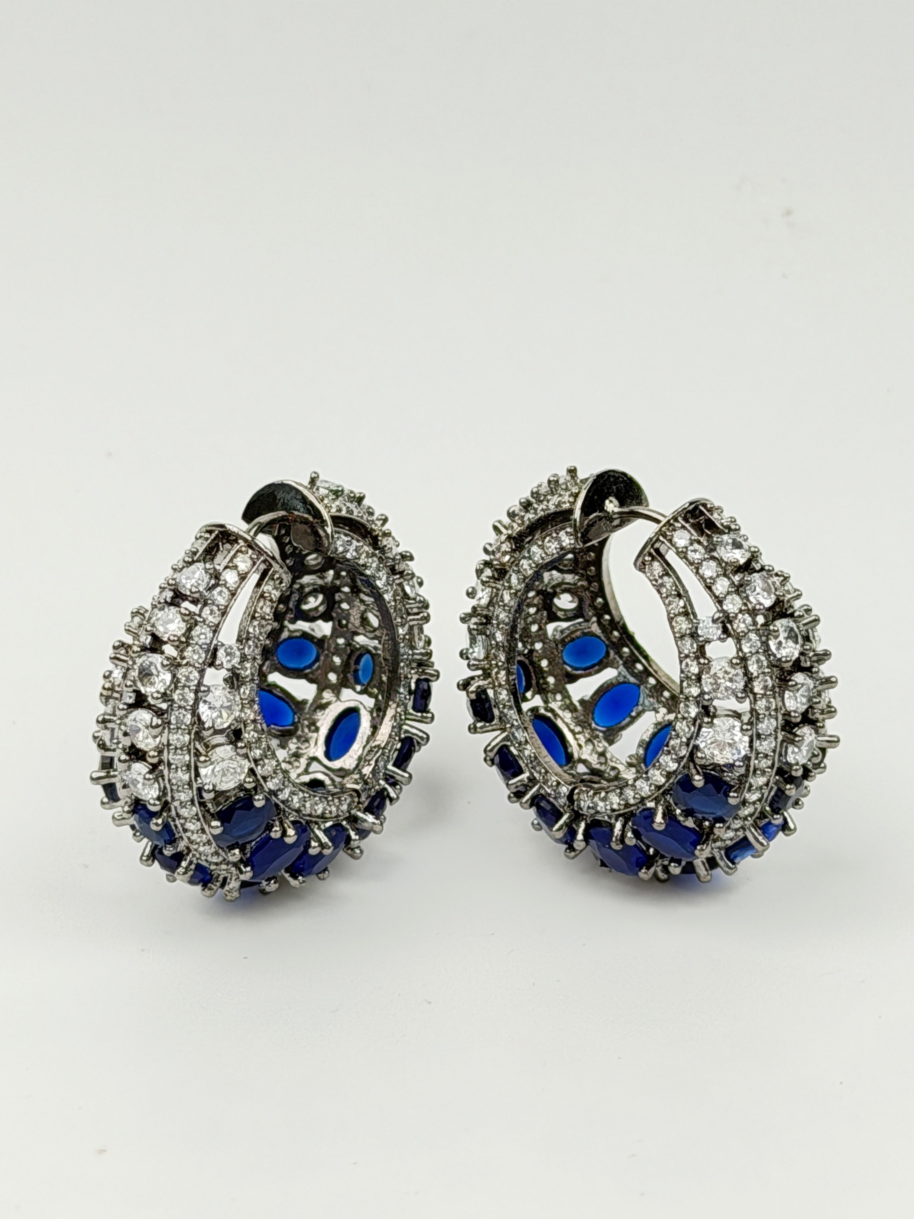 Sapphire Spark Pavé Hoops