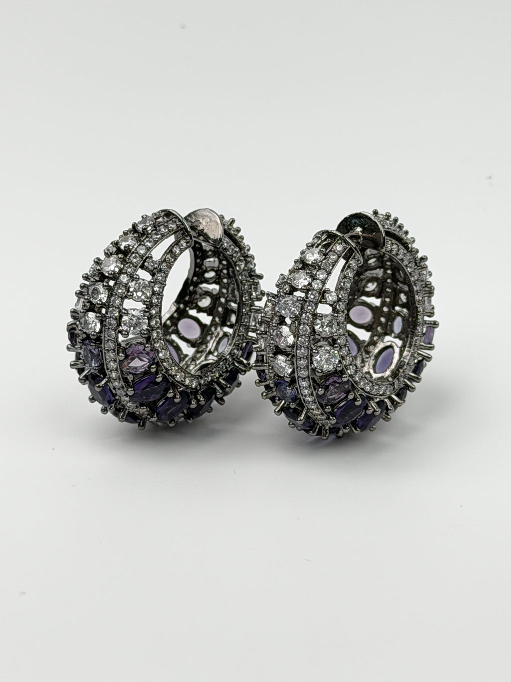 Violet Twilight Pavé Hoops