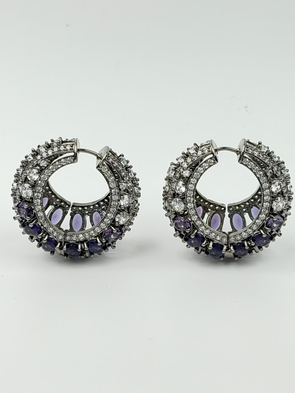 Violet Twilight Pavé Hoops