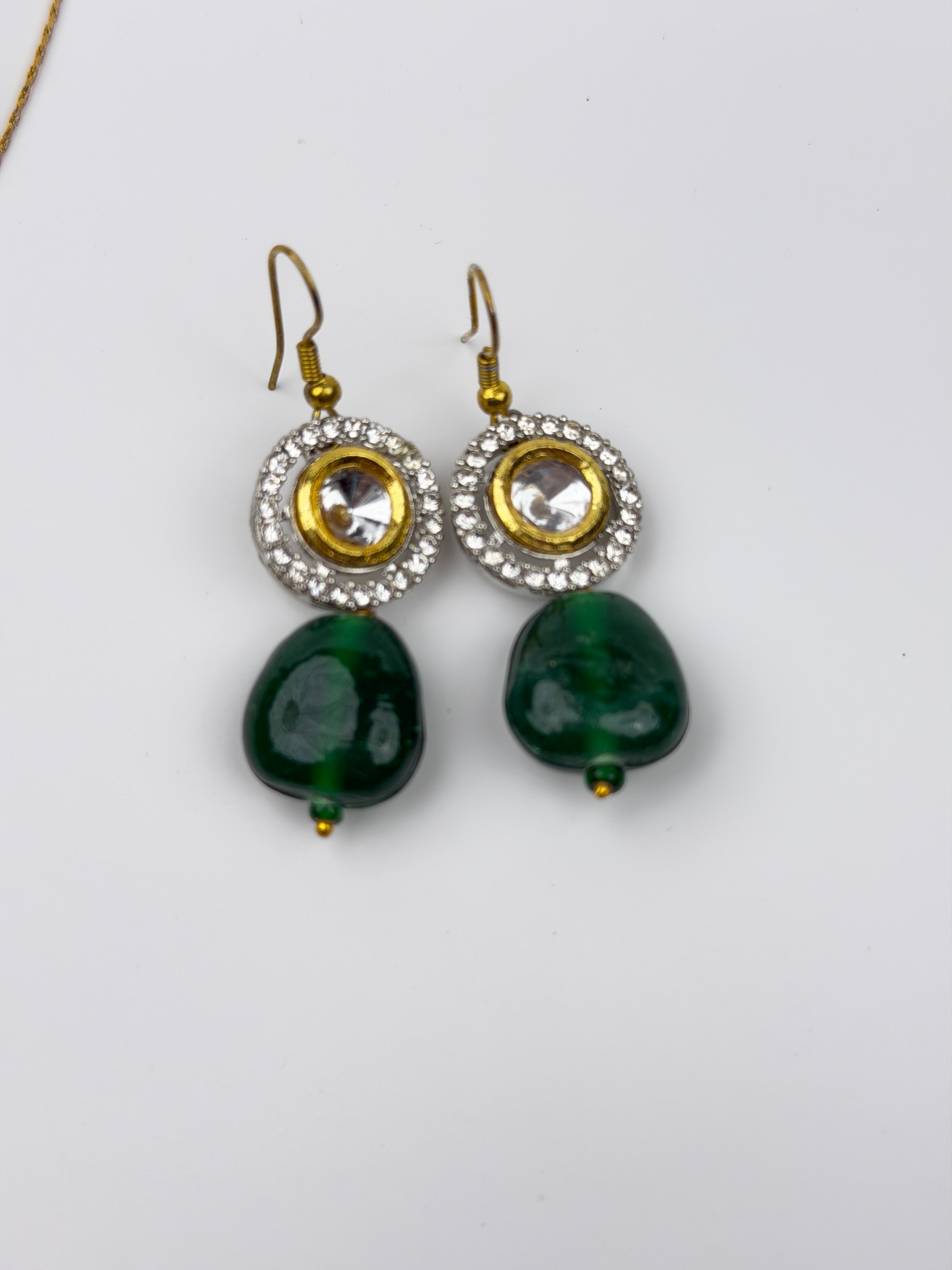 Emerald Solitaire Pendant Set