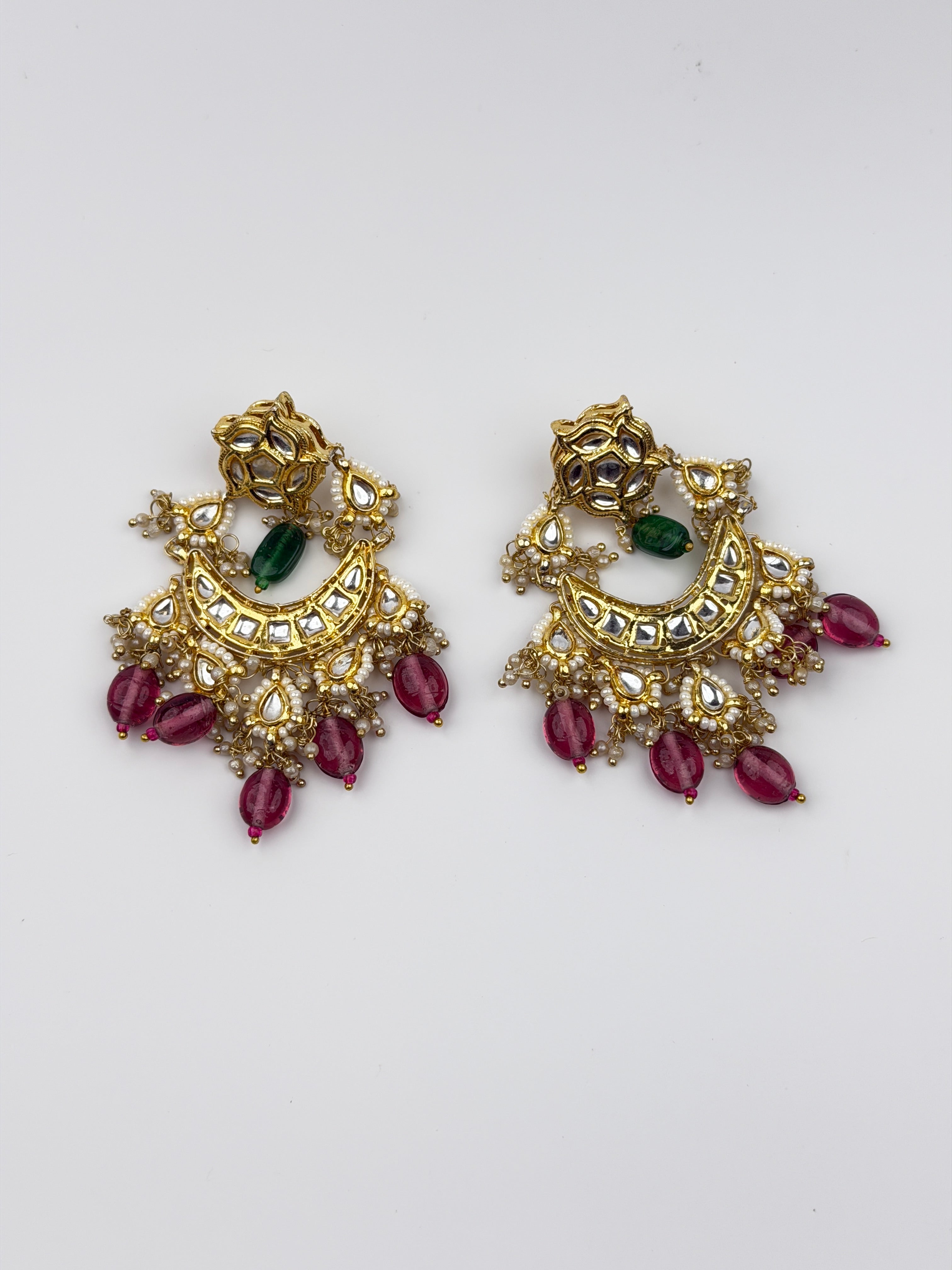 Gulabi Chandbali Drops