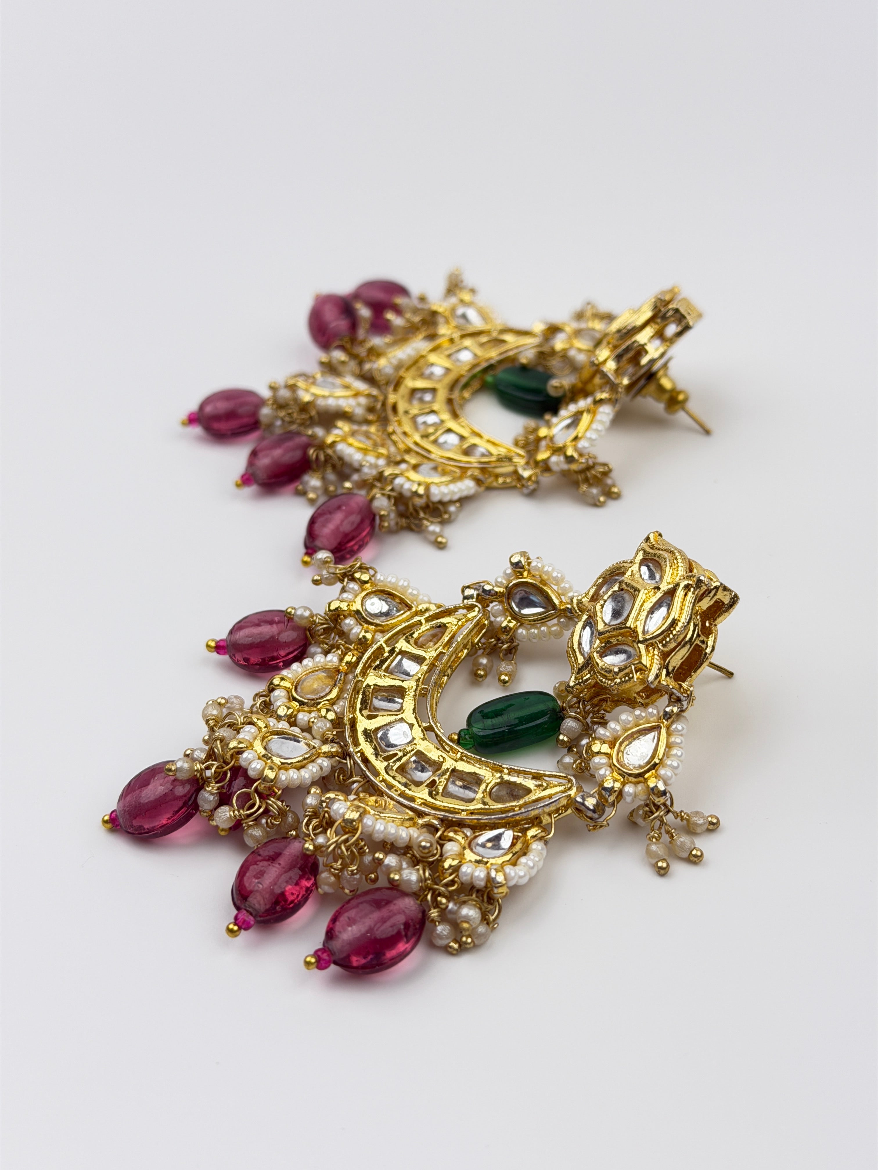 Gulabi Chandbali Drops