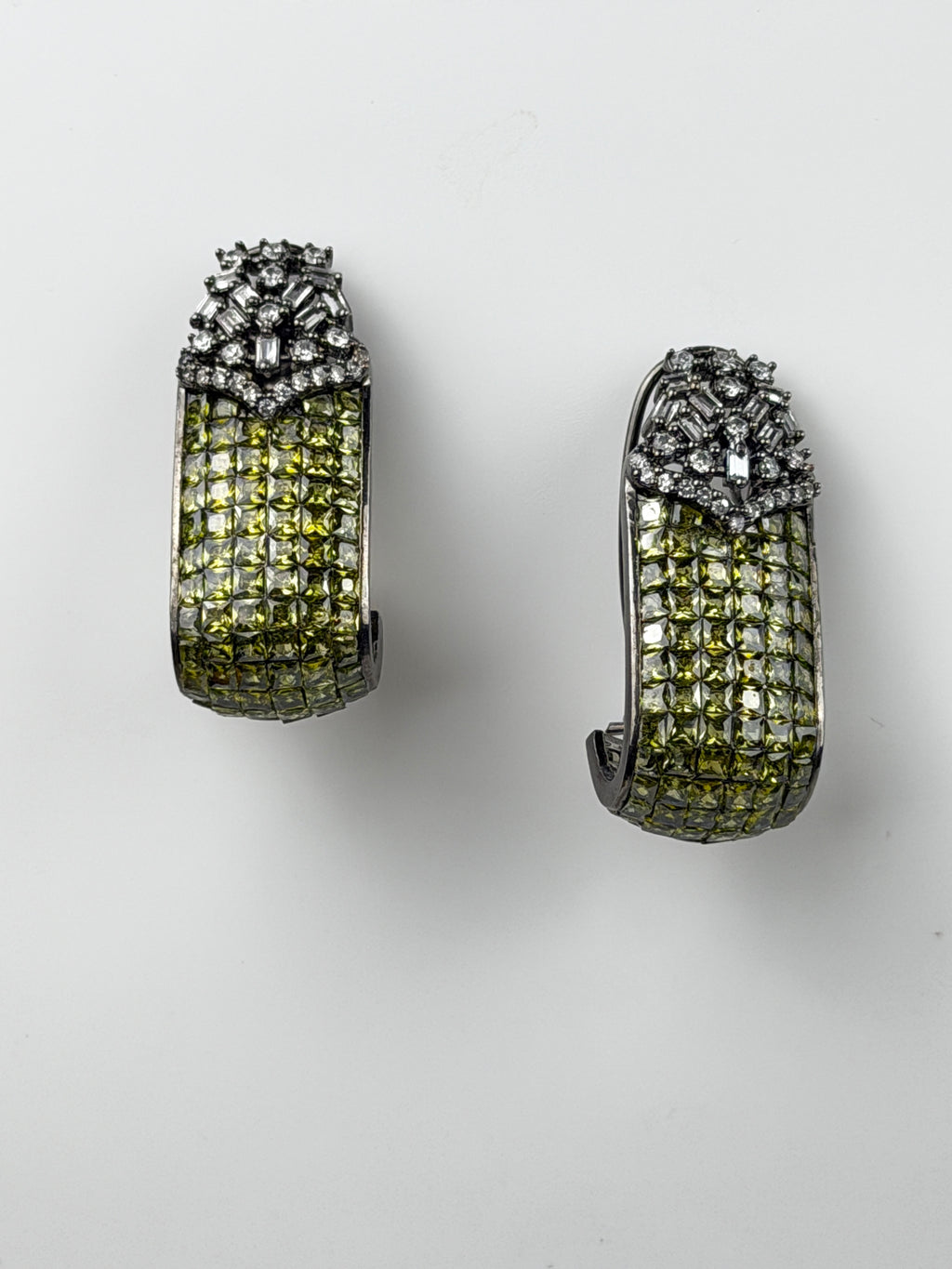 Olive Frost Crystal Earring