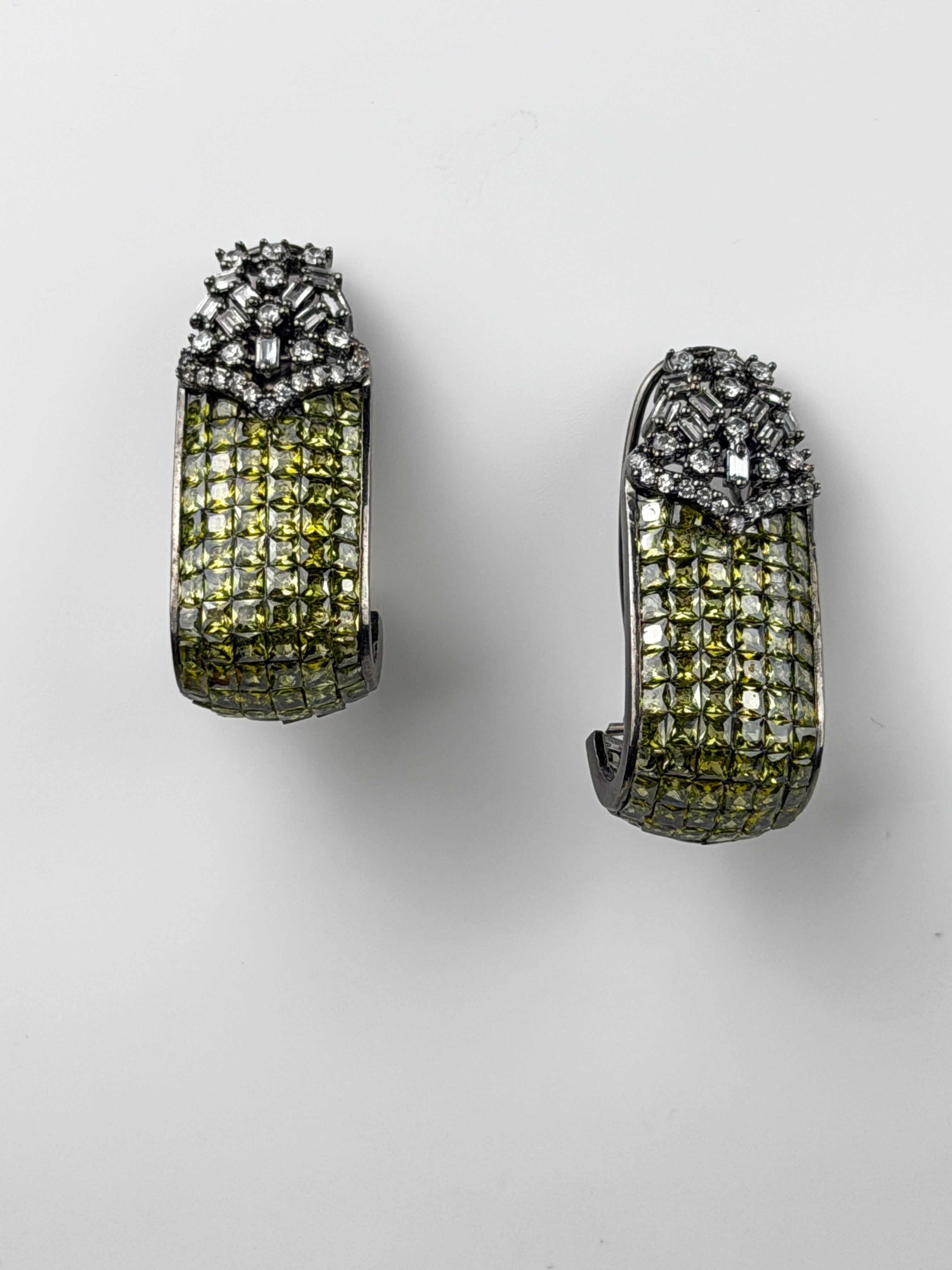 Olive Frost Crystal Earring