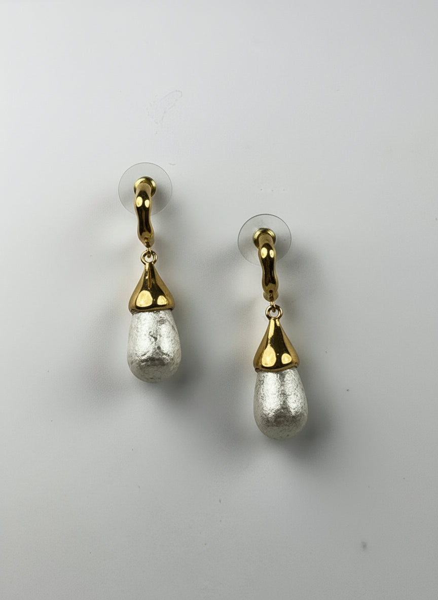 Frosted Melt Drop Earrings