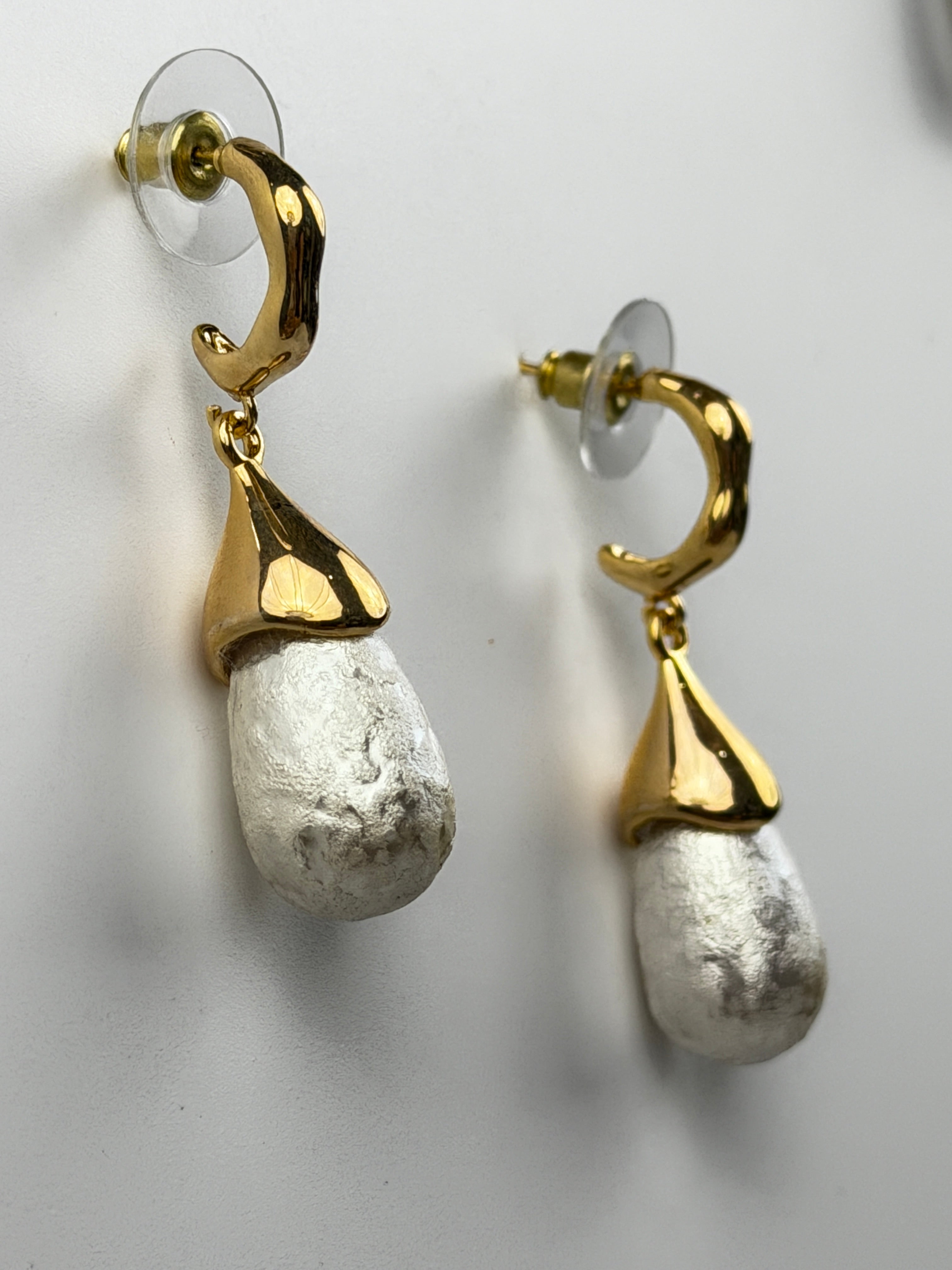 Frosted Melt Drop Earrings