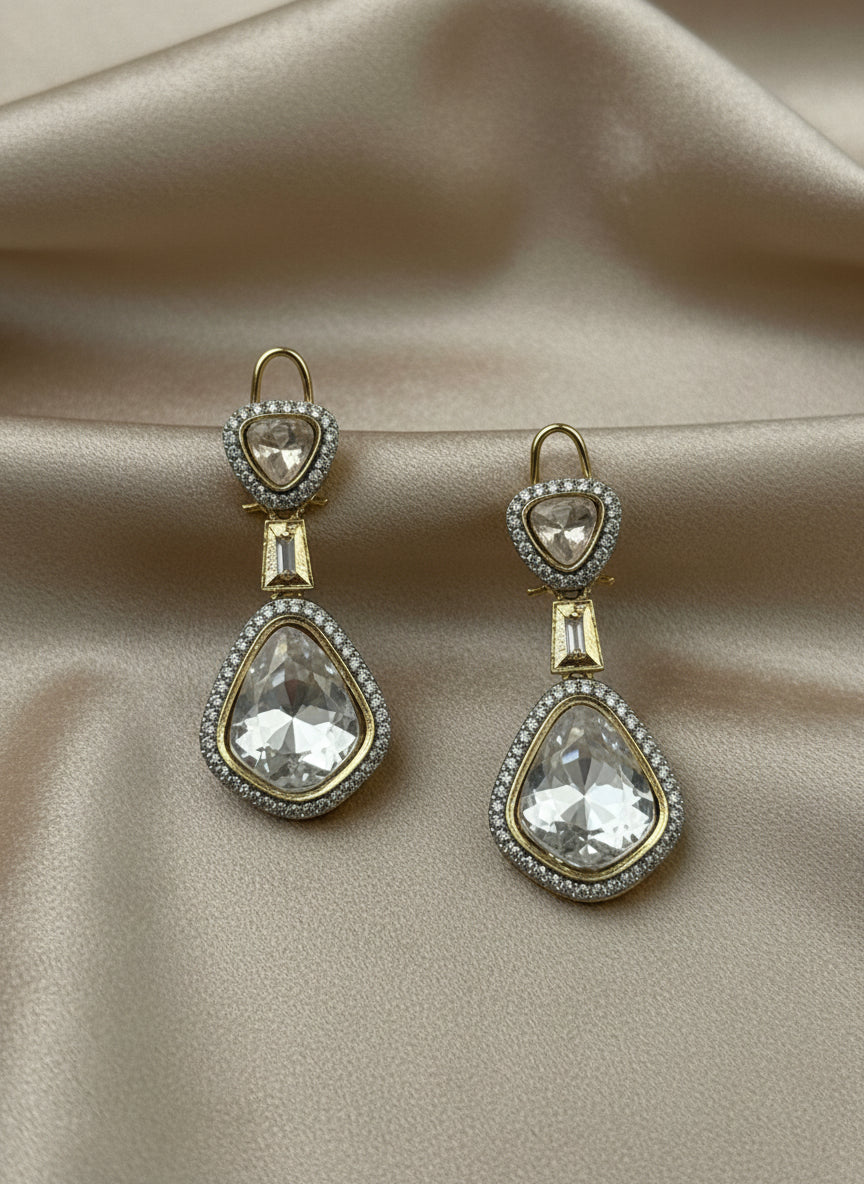 Elara Kundan Drop Earrings