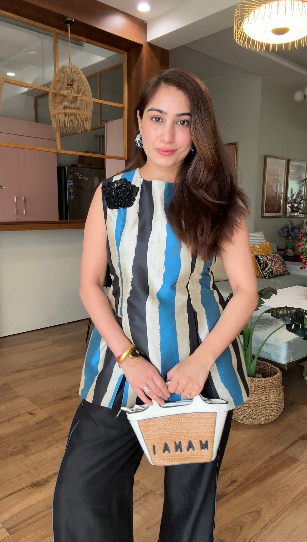 Stripe Silk Co-ord Set