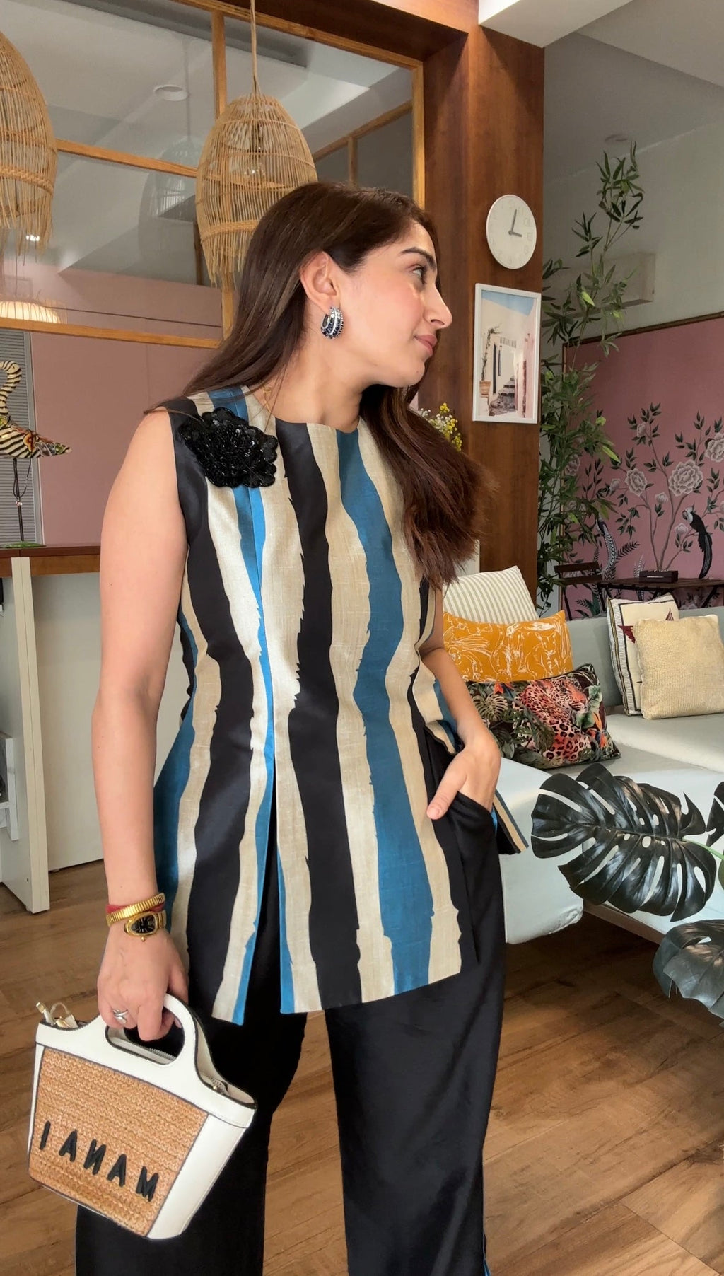 Stripe Silk Co-ord Set