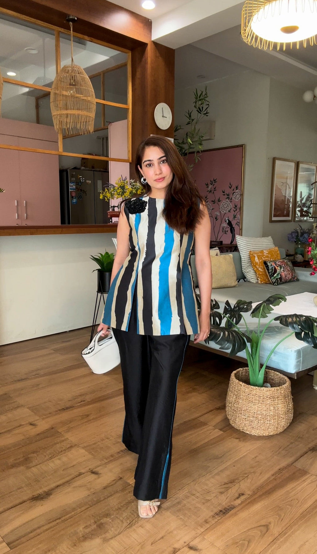 Stripe Silk Co-ord Set