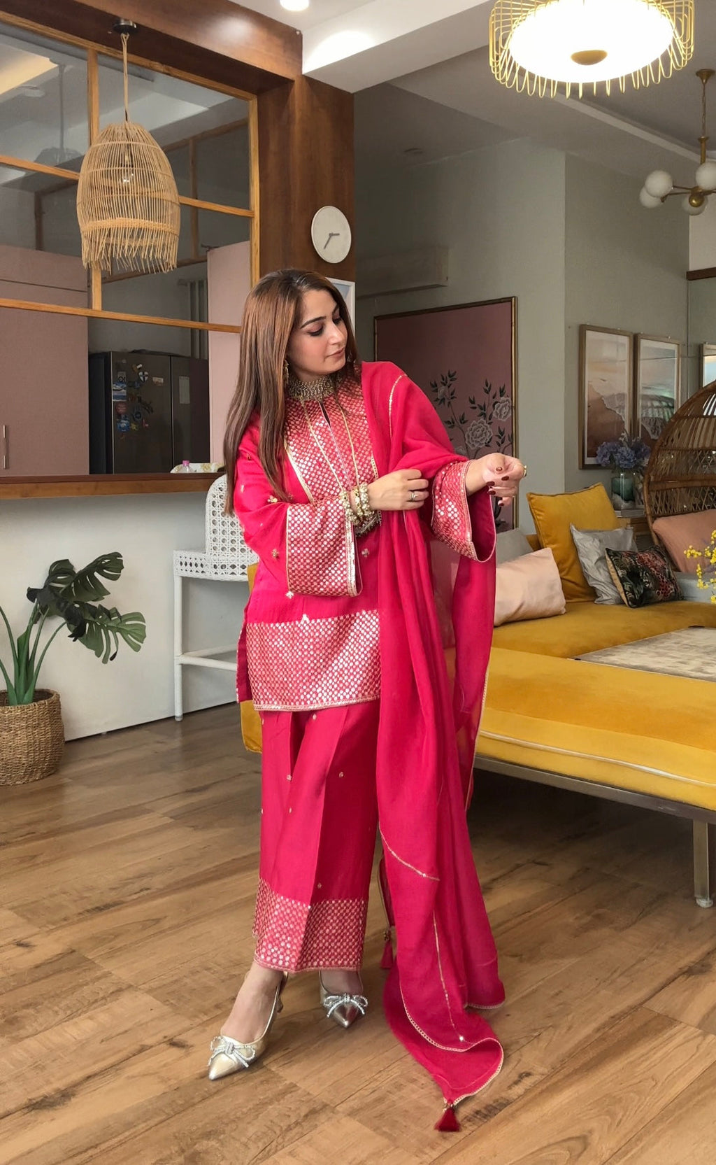 Gulabi Noor Gajji Silk