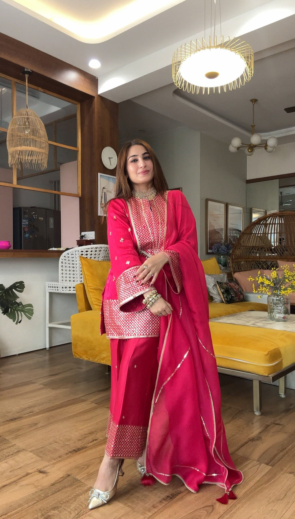 Gulabi Noor Gajji Silk