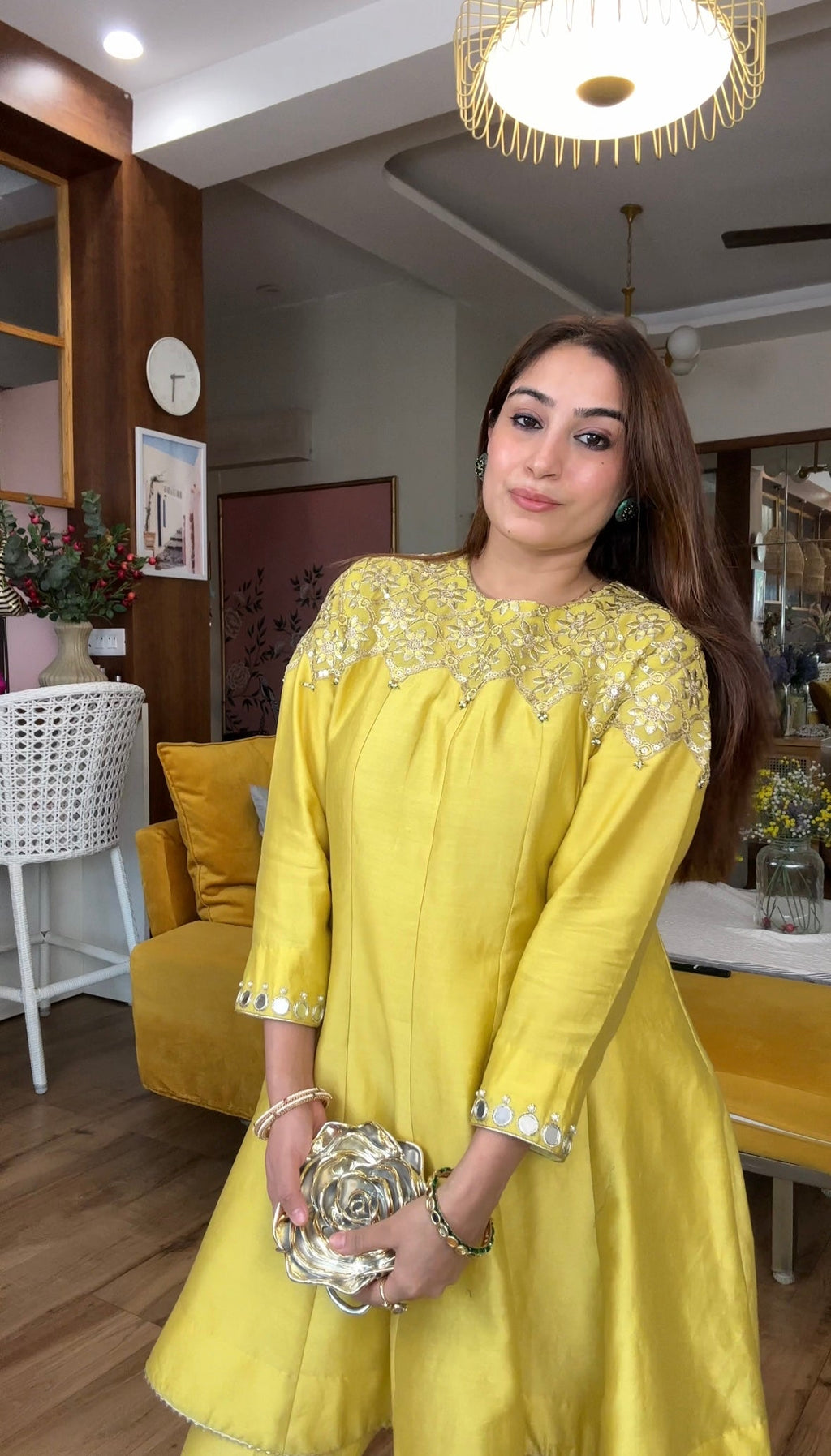 Yellow Gota Kurta Set