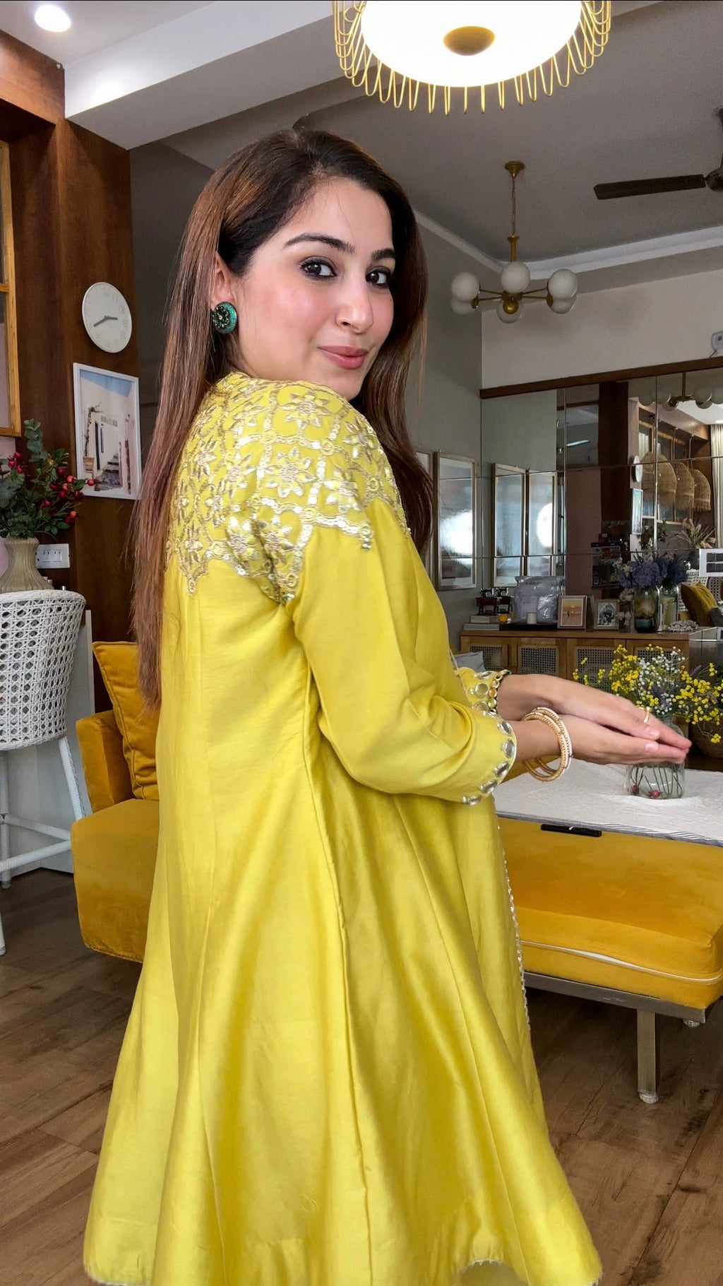 Yellow Gota Kurta Set