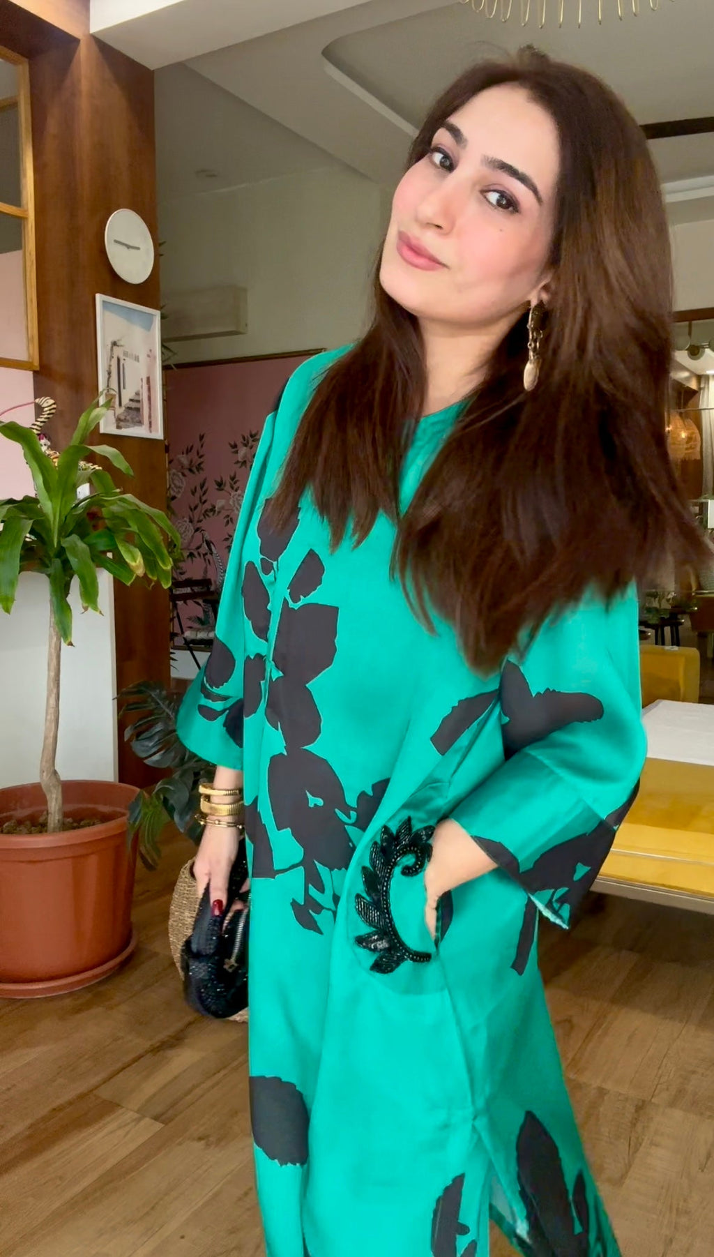 Floral Green Printed Kurta Set