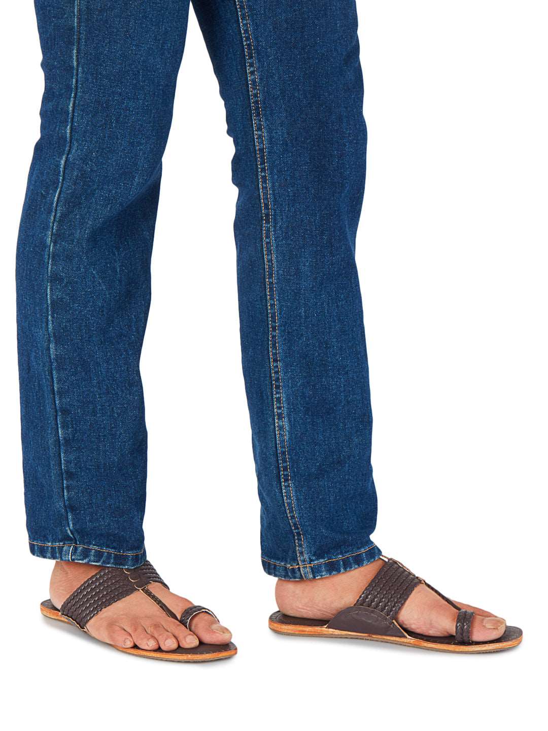 Six Brown Braids - Kolhapuri Chappal for men