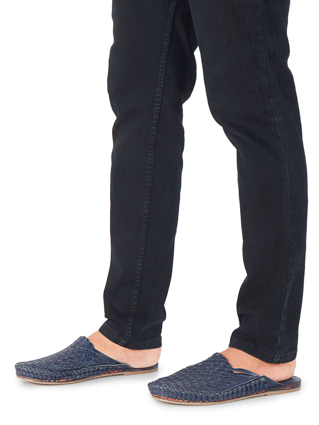 Half Kolhapuri Blue - Kolhapuri Chappal For Men