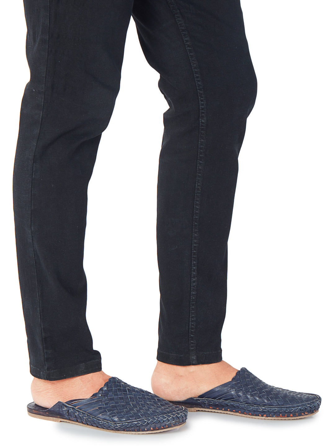 Half Kolhapuri Blue - Kolhapuri Chappal For Men