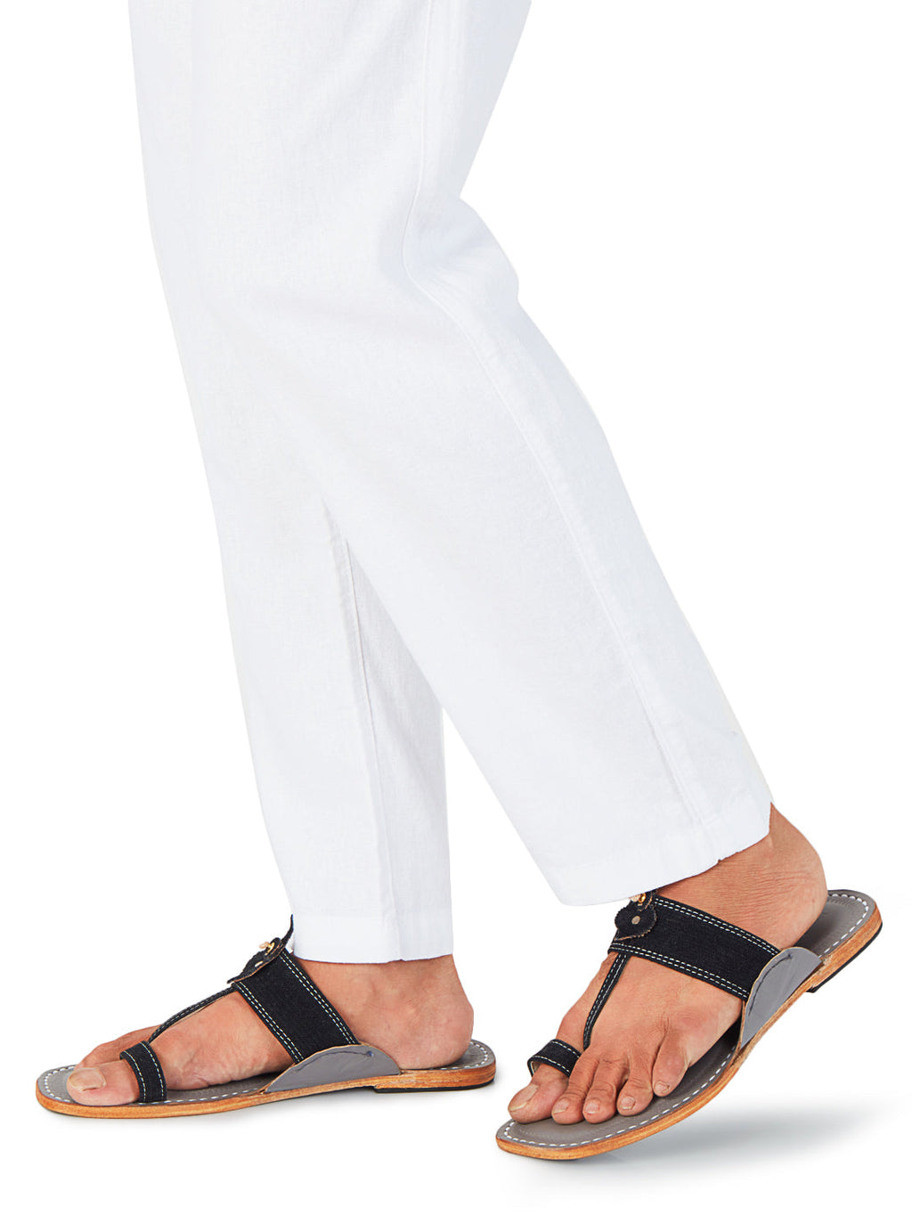 Black Denim Dapper - Kolhapuri Chappal Men