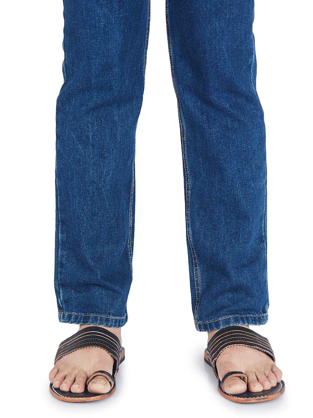 Stylish Black Toes - Men Kolhapuri Chappal