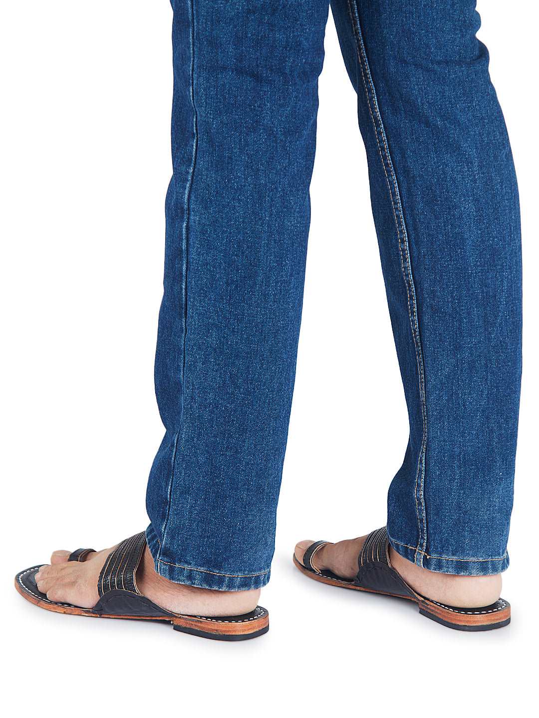 Stylish Black Toes - Men Kolhapuri Chappal